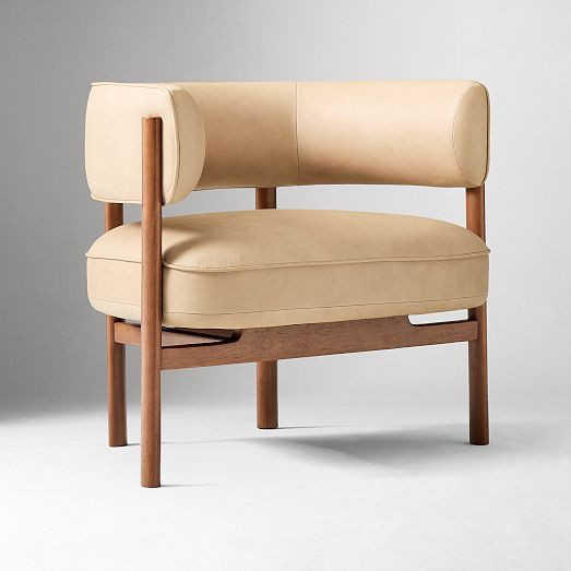 Craig Expressed Wood Leather Chair | West Elm (US)