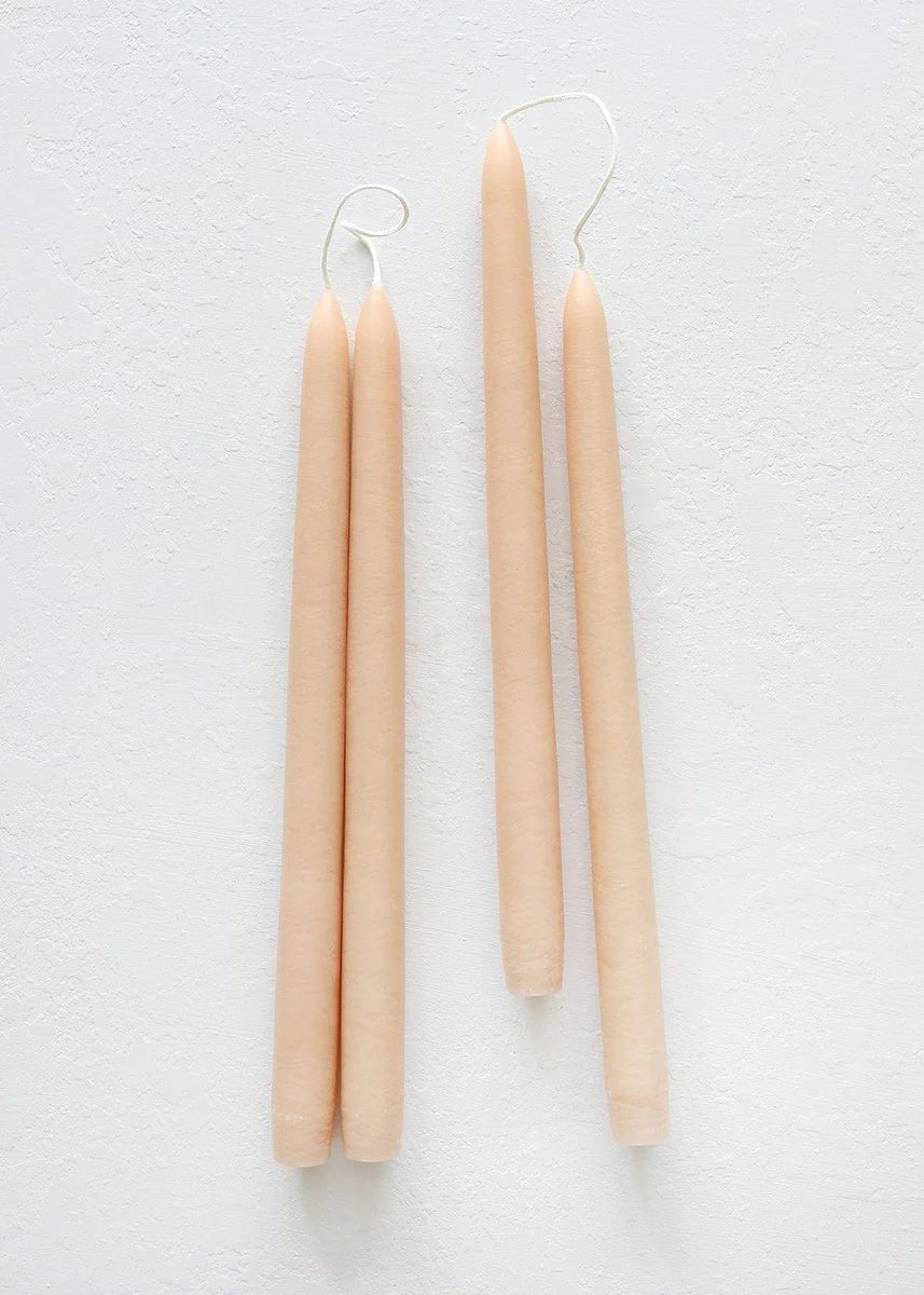 Pack of 4 Ivory Hand-Dipped Taper Candles - 12 | Afloral (US)