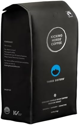 Kicking Horse Coffee, Three Sisters, Medium Roast, Whole Bean, 2.2 Pound - Certified Organic, Fai... | Amazon (US)