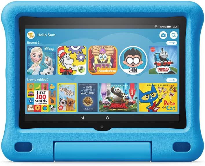 Fire HD 8 Kids tablet, 8" HD display, ages 3-7, 32 GB, Blue Kid-Proof Case | Amazon (US)