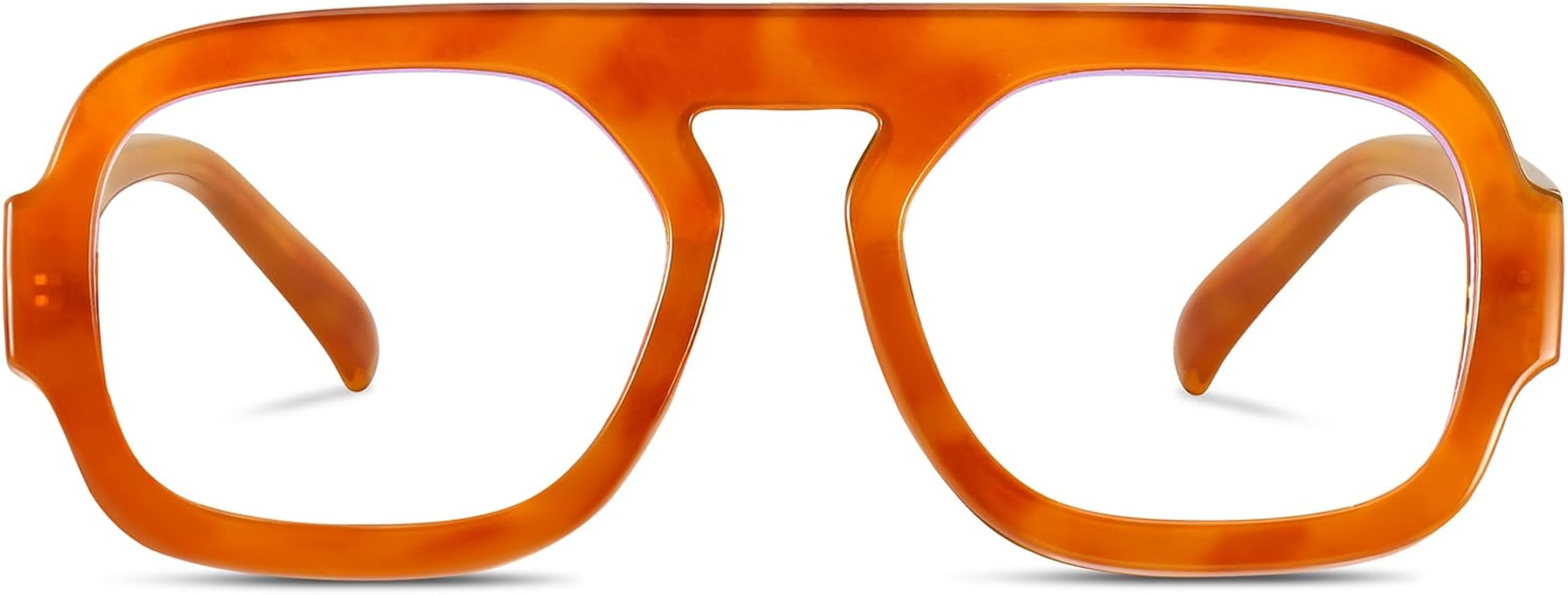 Aviator Blue Light Blocking Glasses for Women Men Square Flat Top Glasses Computer TV Eyeglasses ... | Amazon (US)