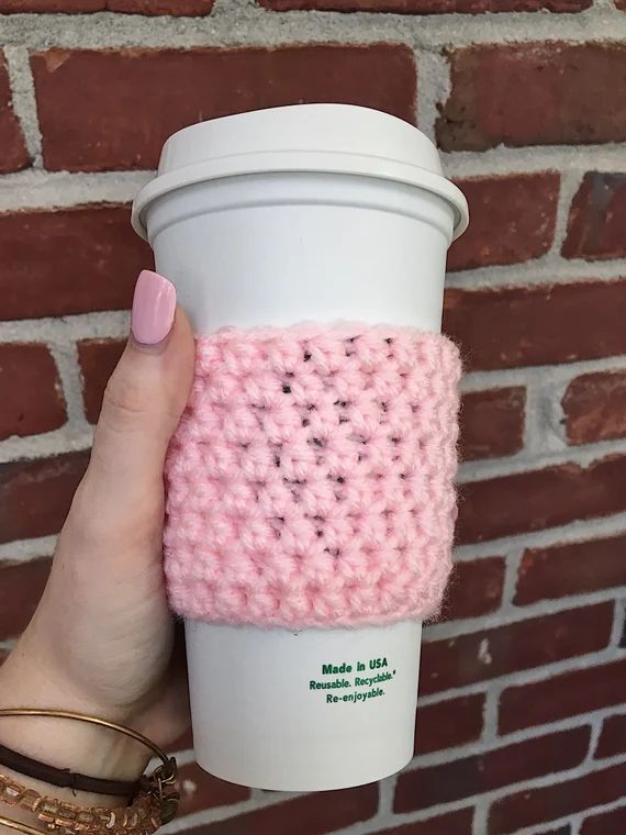 Plain Jane Coffee Cozy // Baby Pink // Drink Cozy, Gift for Coffee Lover, Stocking Stuffer, Gift ... | Etsy (US)