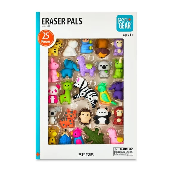 Pen+Gear  Animal Erasers, 25 Count | Walmart (US)