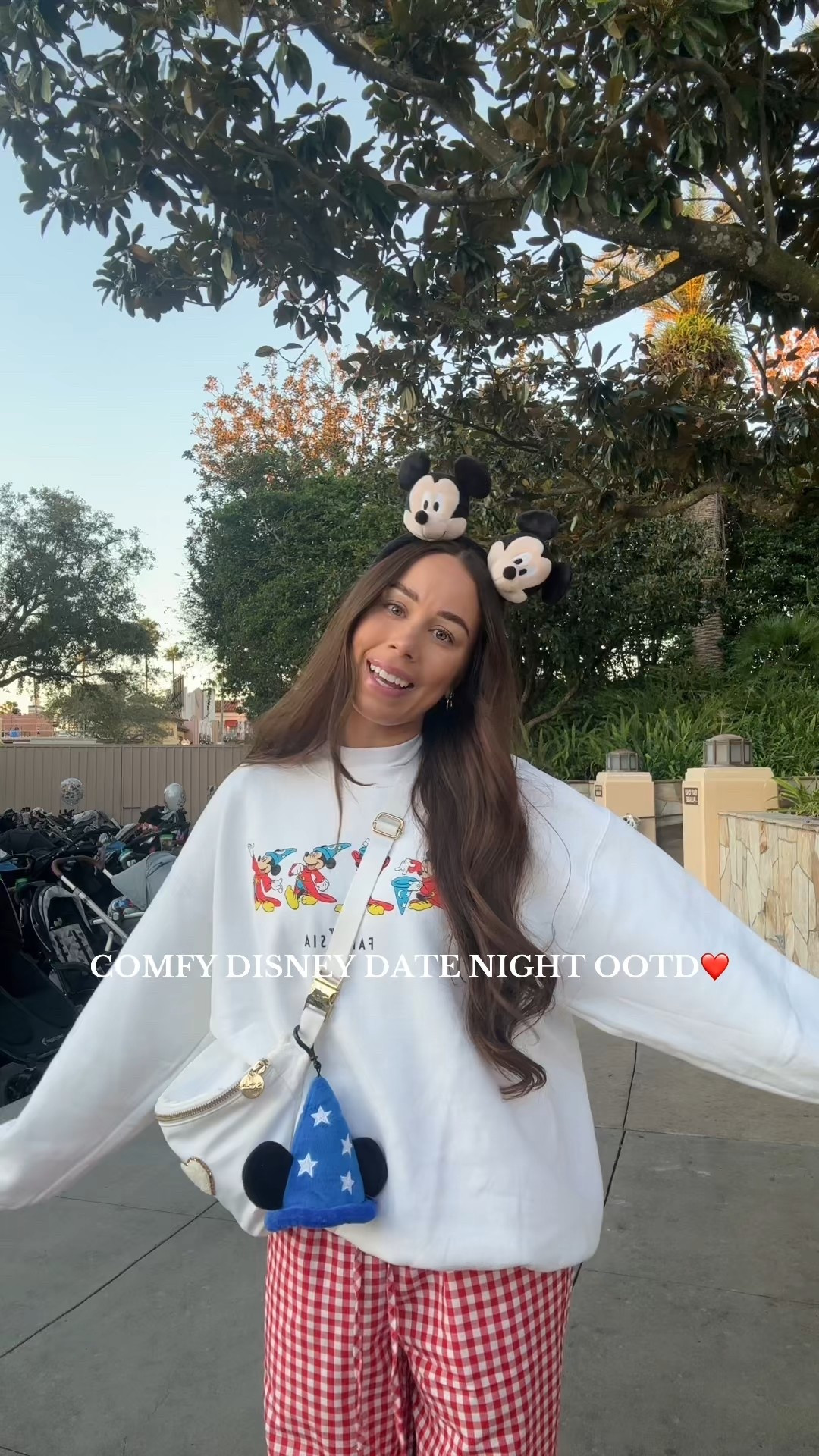 Comfy Disney ootd❤️ jacket is from junkfood clothing!!! Disney outfit, Disney girl, Disney style, Amazon gingham pants, Disney graphic sweatshirt, Mickey Mouse outfit, Disney ears, Amazon Dr Scholls sneakers, jumbo Stoney clover Fanny pack, Disney accessories, Disney Christmas #disney Disney ideas, Disney Inspo

#LTKootd #LTKTravel #LTKHoliday