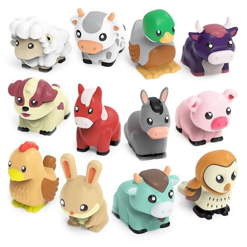 Tub Works® Barnyard™ Mold Free Bath Toys, 12 Pack | Sealed, No Hole Bath Toys Design Keeps Moisture Out | Soft, Squeezable & Float on Water | Farm Animals Baby & Toddler Bathtub Toys | Baby Pool Toys | Amazon (US)