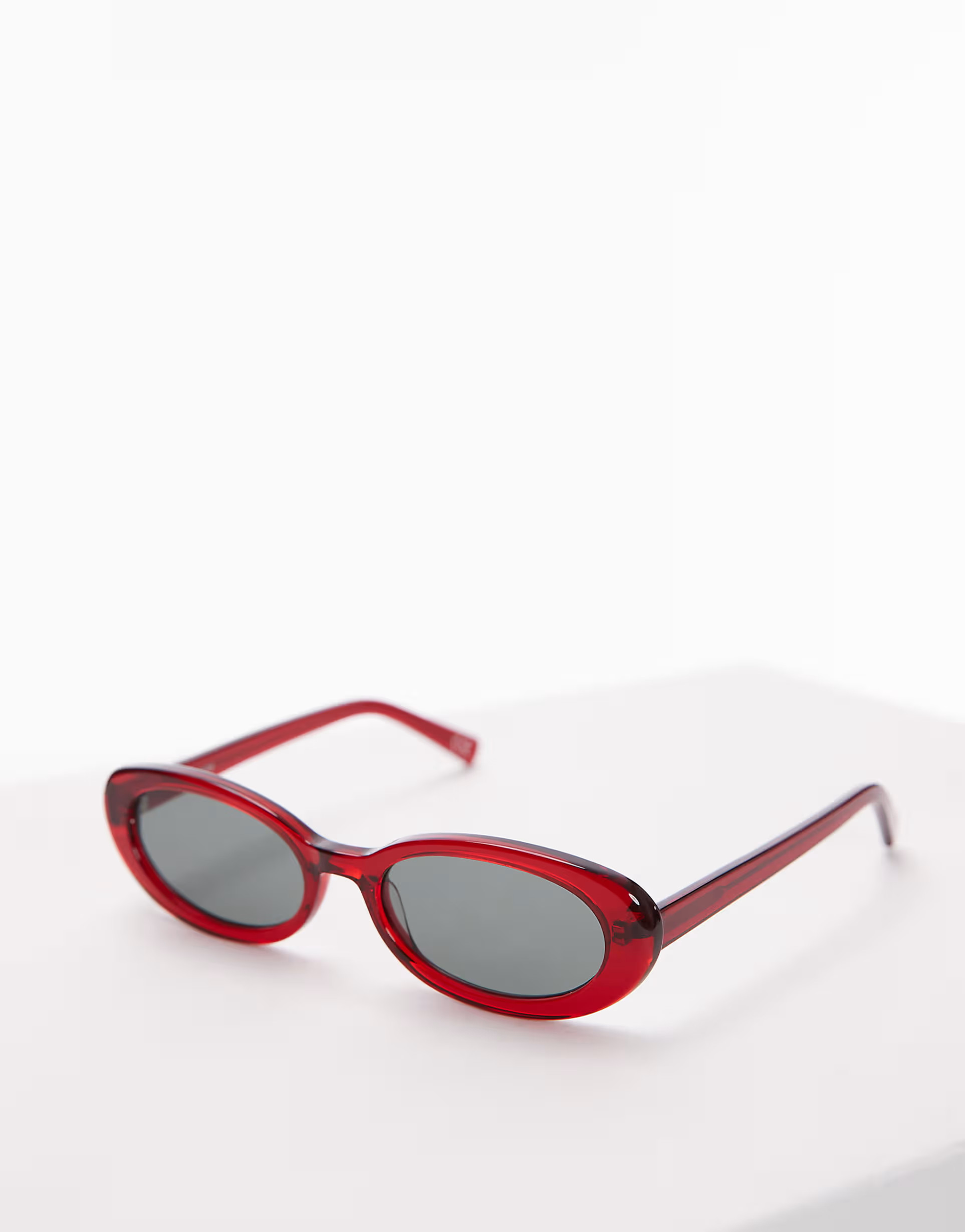 Topshop Premium Malta round acetate sunglasses in dark red | ASOS (Global)