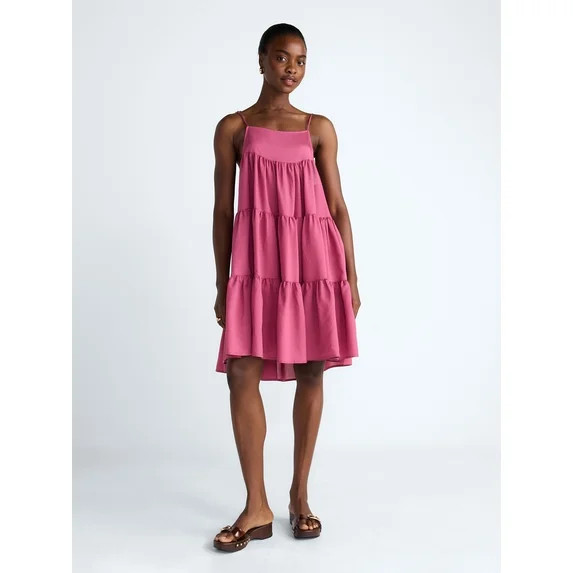 Scoop Women’s Flowy Tier Mini Dress, Sizes XS-XXL | Walmart (US)