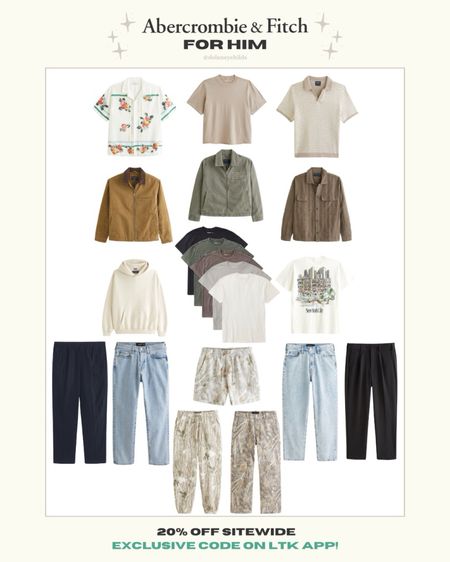 My favs + items I just purchased for Clay! Abercrombie is 20% off sitewide! 🤎
Access the exclusive code “AFLTK” within the LTK creator app. The LTK Spring Sale is March 8th-11th! 

#LTKSpringSale #LTKmens #LTKsalealert