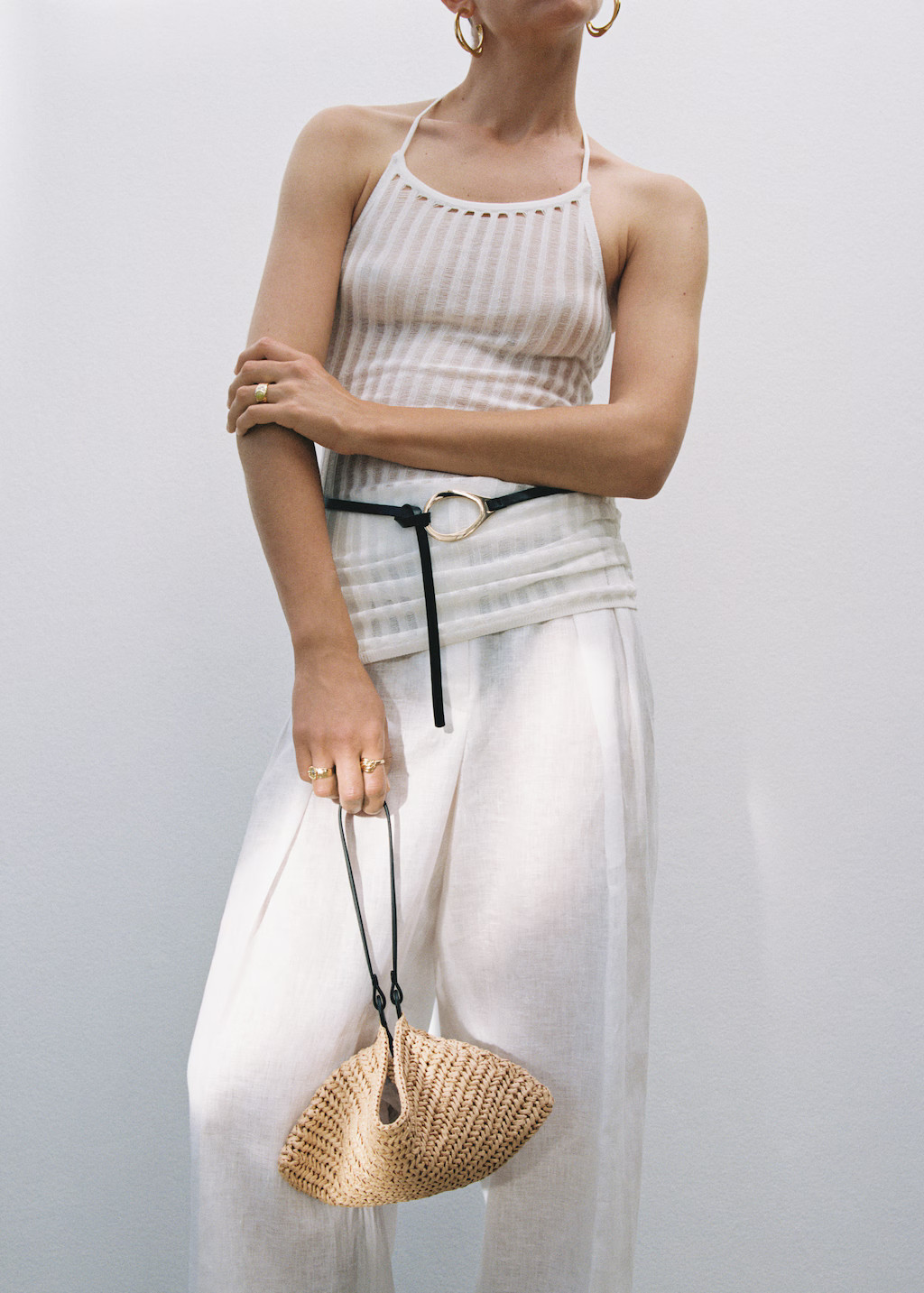 Natural fibre shoulder bag | MANGO (US)