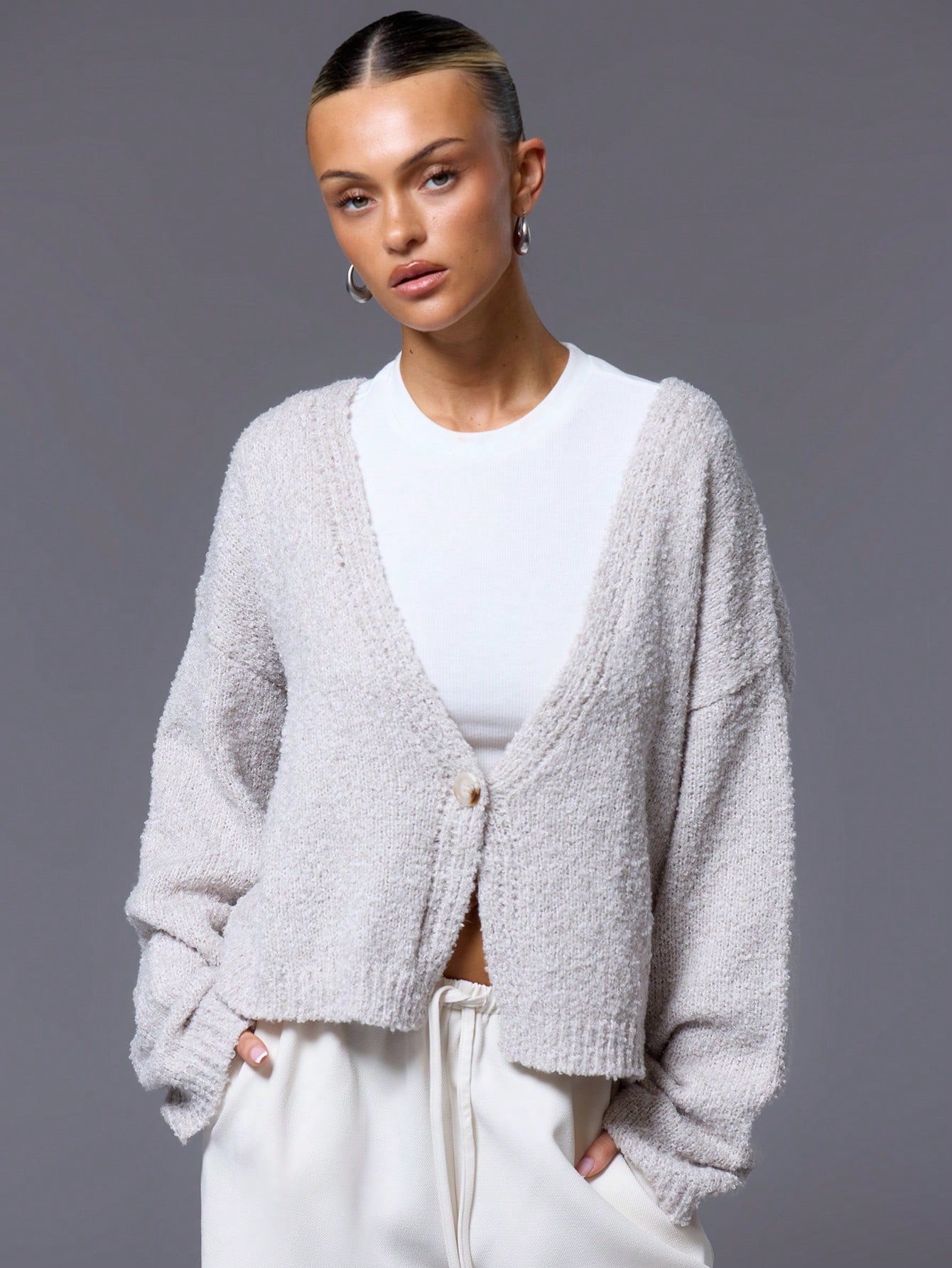 MUSERA One Button Knit Cardigan | SHEIN USA | SHEIN