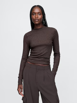 Essential Rib Mockneck T-Shirt | Gap (US)