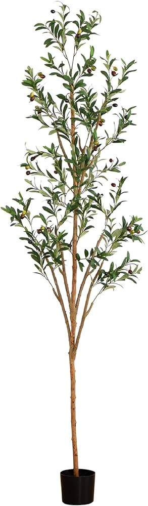 Nearly Natural Olive Tree Artificial Indoor 7FT Tall Silk Faux Olive Tree for Home and Office Dec... | Amazon (US)