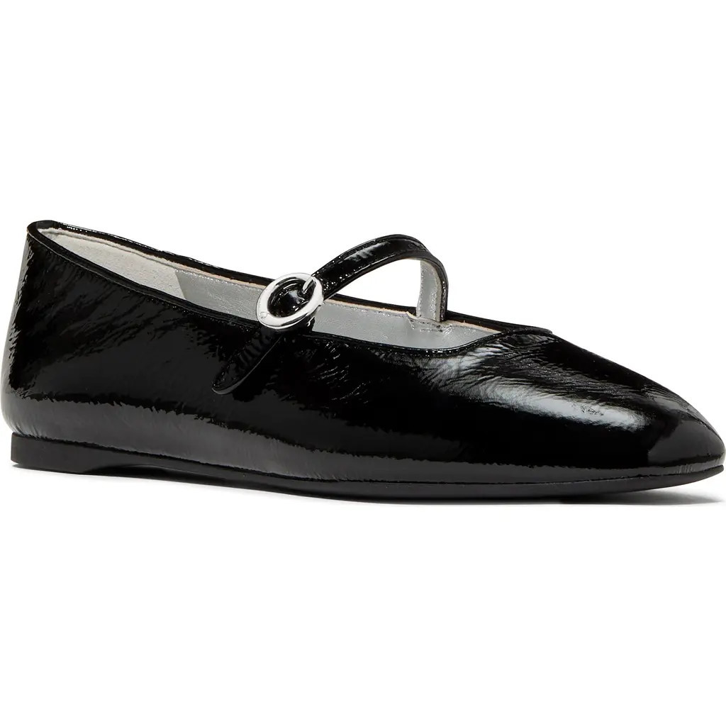 Kate Spade New York halo crinkled patent leather mary jane in Black at Nordstrom, Size 9.5 | Nordstrom