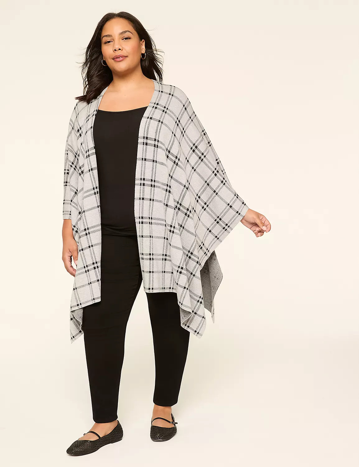 Plaid Open-Front Overpiece | Lane Bryant (US)