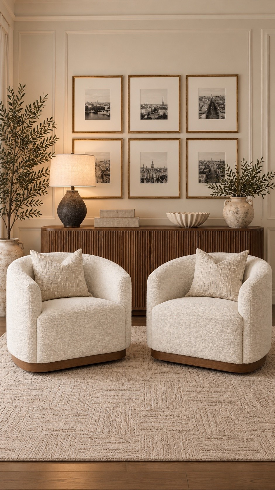 A Cozy, Collected Corner 🤎
Warm wood, creamy textures + a few layered details make this little corner feel so elevated and inviting. I love how the chairs, gallery wall and sideboard all came together!

#LTKHome