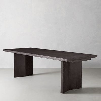 Knife Edge Extendable Dining Table, Rectangular, 96 - 132, Wood, Ebony | Williams-Sonoma