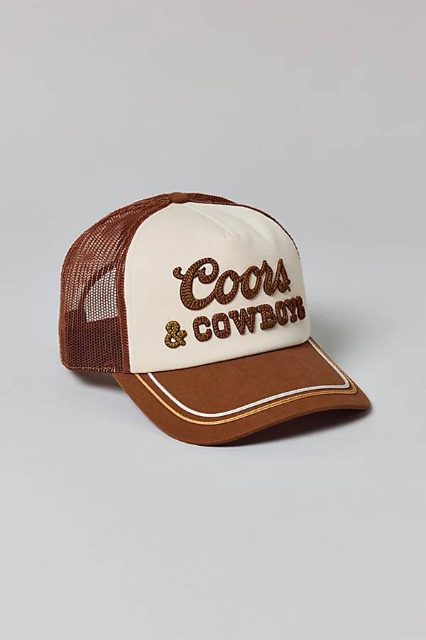 American Needle Coors & Cowboys Trucker Hat in Brown, Men's at Urban Outfitters | Urban Outfitters (US and RoW)