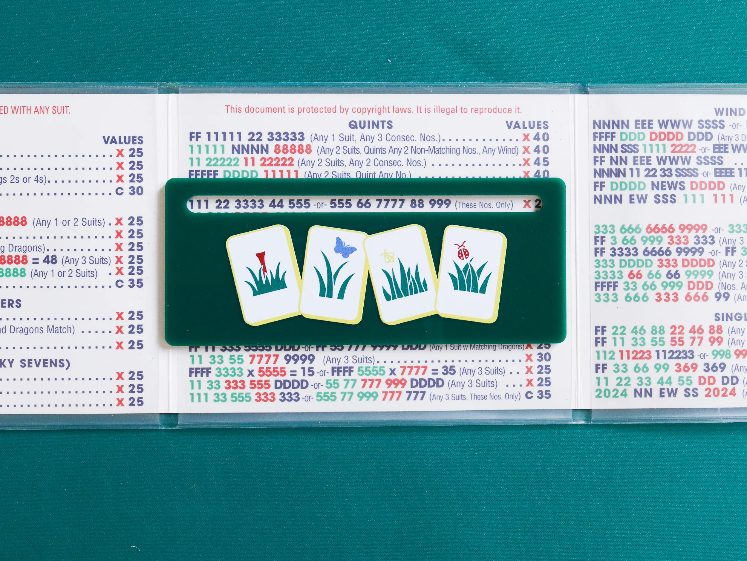 The Mahjong Line Marker - Golf Grasses in Green | Southern Sparrow