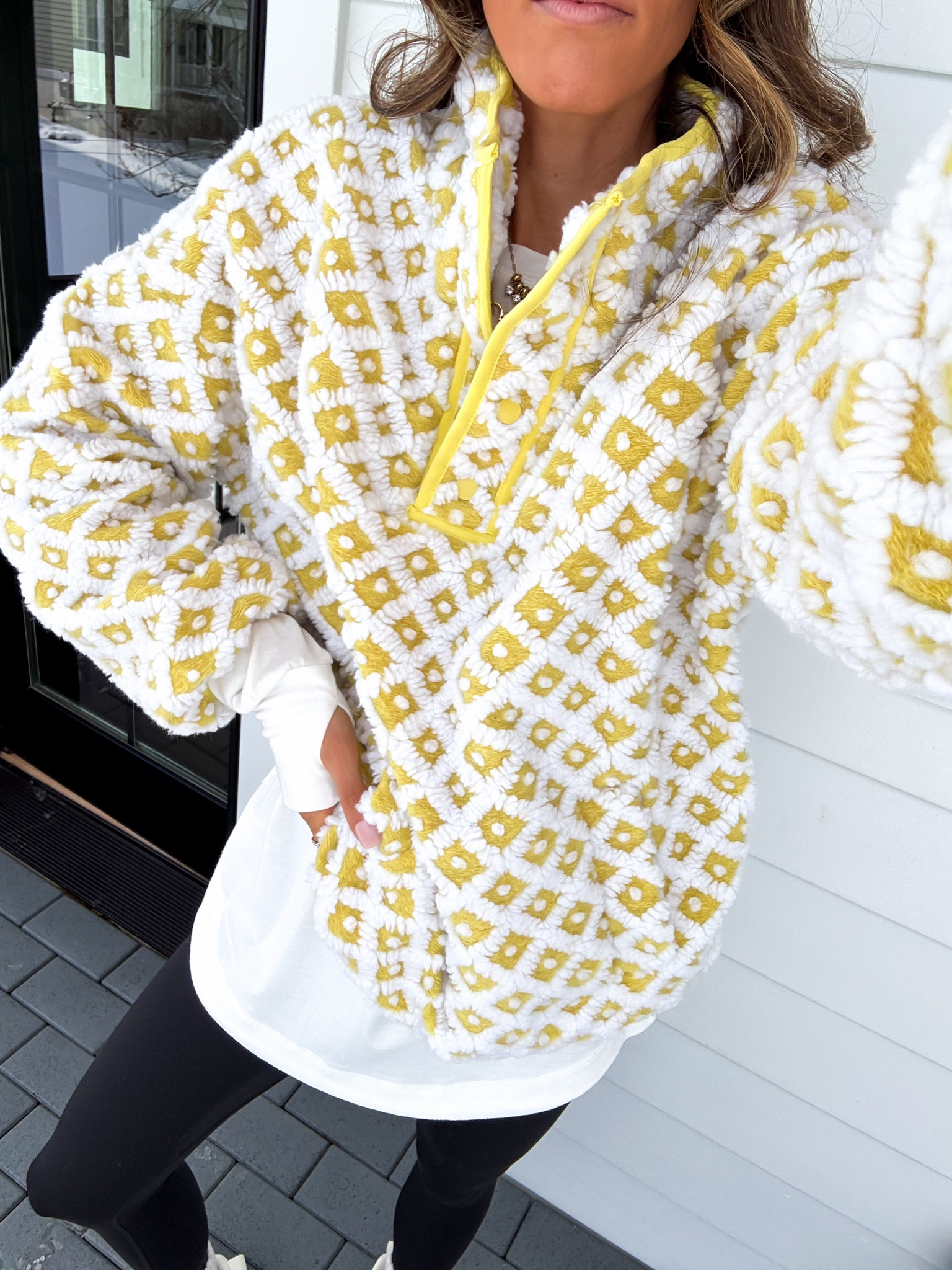 Wearing a small tunic t-shirt, snap and button fleece 

Cold Weather outfit outfit , comfy outfit , spring outfit 

#LTKdayinmylife #LTKSeasonal #LTKootd