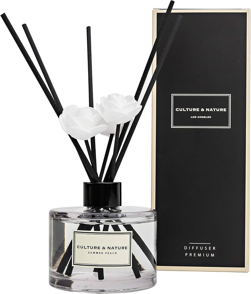 CULTURE & NATURE Reed Diffuser 6.7oz (200ml) Summer Peach Scented Reed Diffuser Set | Amazon (US)