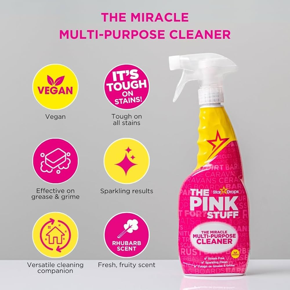 Stardrops The Pink Stuff Miracle Multi-Purpose Cleaner – Removes Grease, Grime, and Stains on K... | Amazon (US)