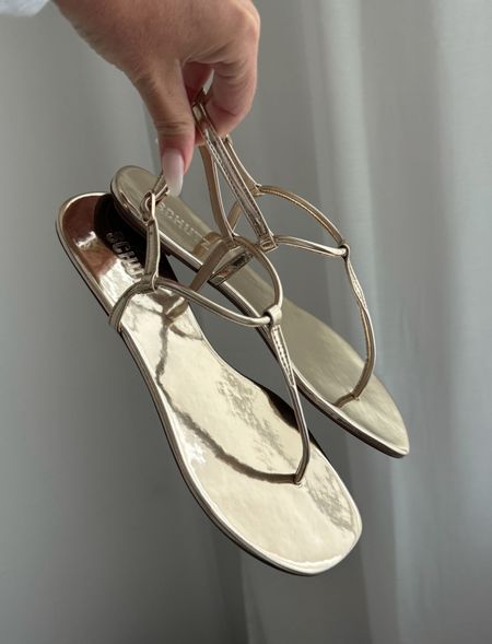 Metallic gold t-strap sandals run tts

#LTKSeasonal #LTKFindsUnder100 #LTKShoeCrush