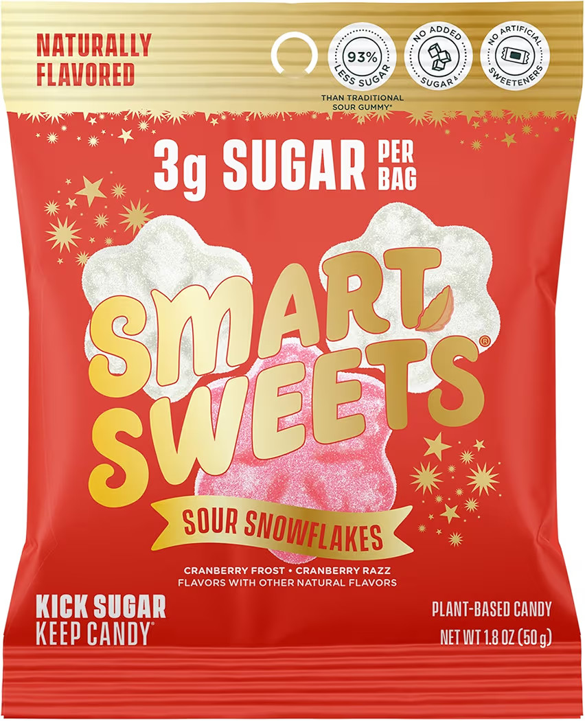SmartSweets Sour Snowflakes Sour Candy: 1.8oz (Pack of 14), Gummy Candy with Low Sugar, Low Calor... | Amazon (US)