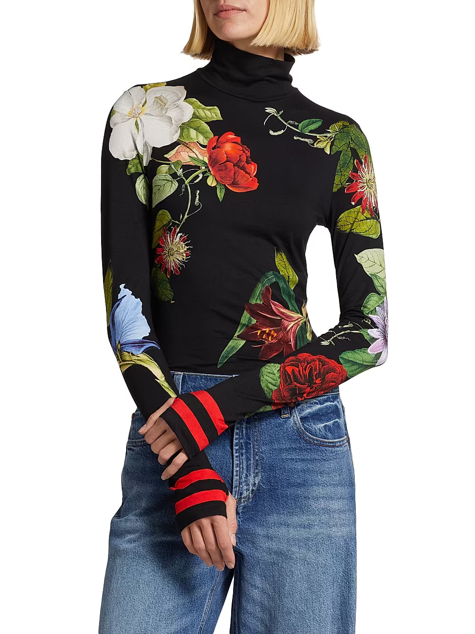 Delaina Mock Turtleneck Top | Saks Fifth Avenue