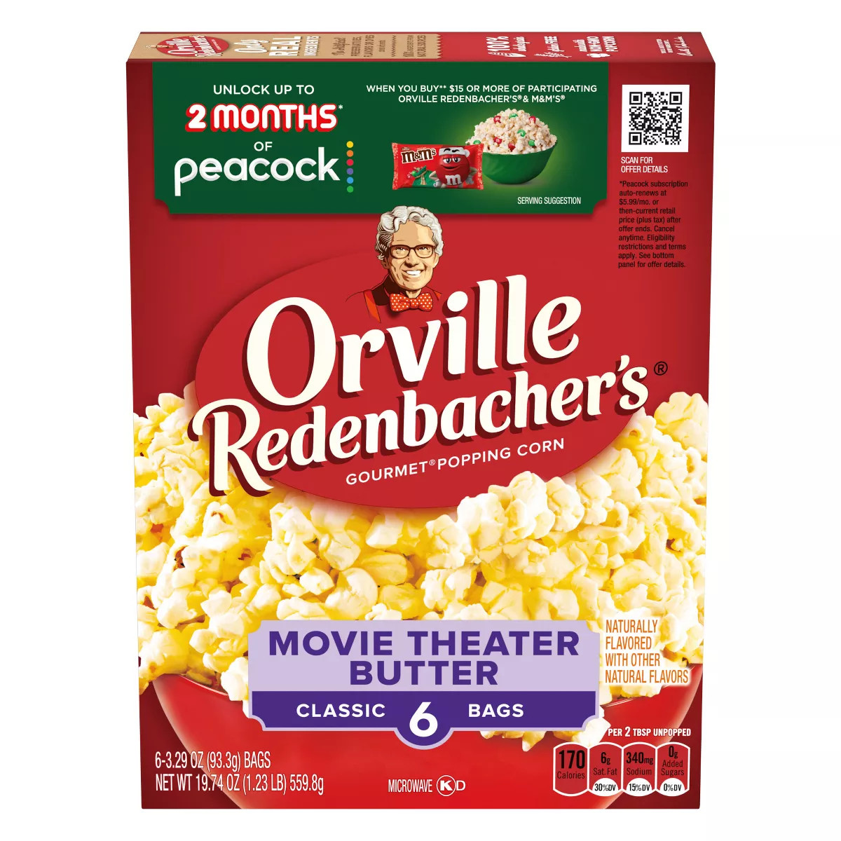 Orville Redenbacher's Movie Theater Butter Microwave Popcorn - 19.74oz / 6ct | Target