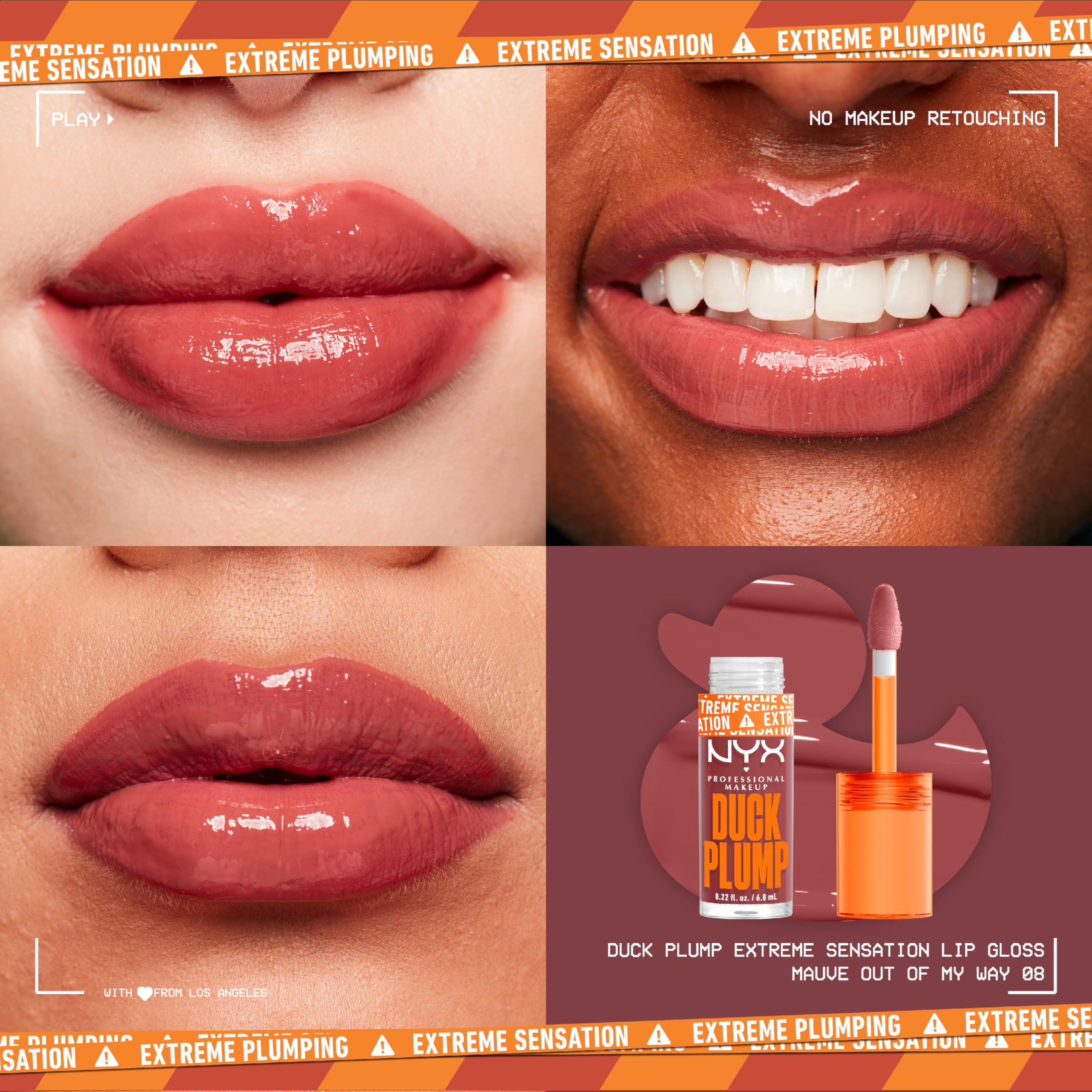 Amazon.com : NYX PROFESSIONAL MAKEUP Duck Plump High Pigment Lip Gloss, Lip Plumper Gloss with Sp... | Amazon (US)