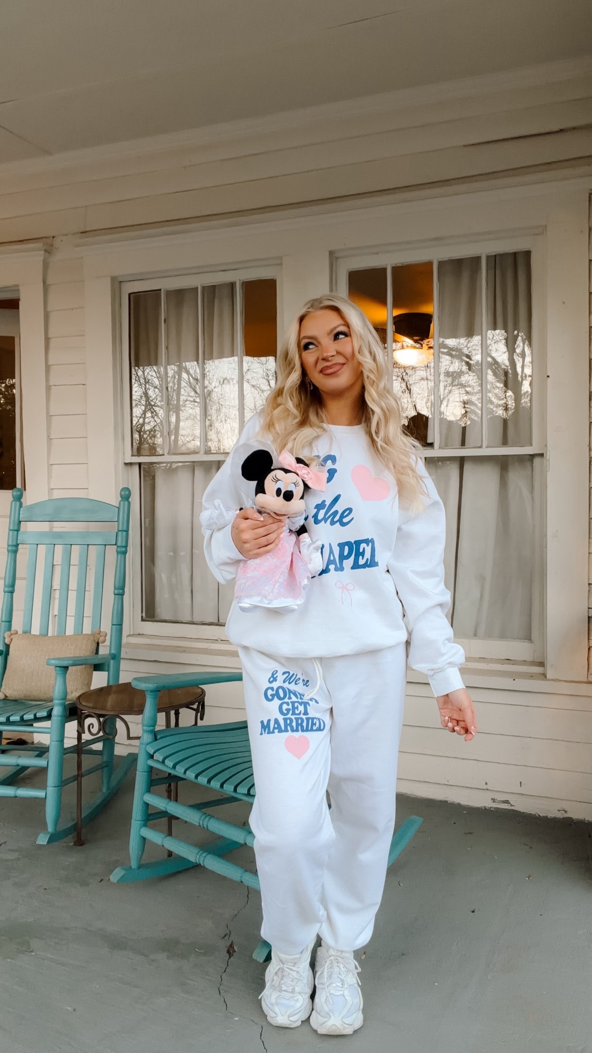 Going to the chapel sweating set 

Sweatshirt: size large 
Sweatpants: size large 

#LTKootd #LTKHoliday #LTKWedding