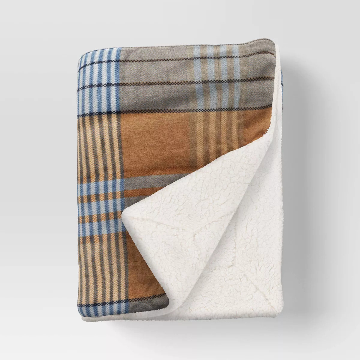 Printed Plush Throw with Faux Shearling Reverse - Threshold™ | Target