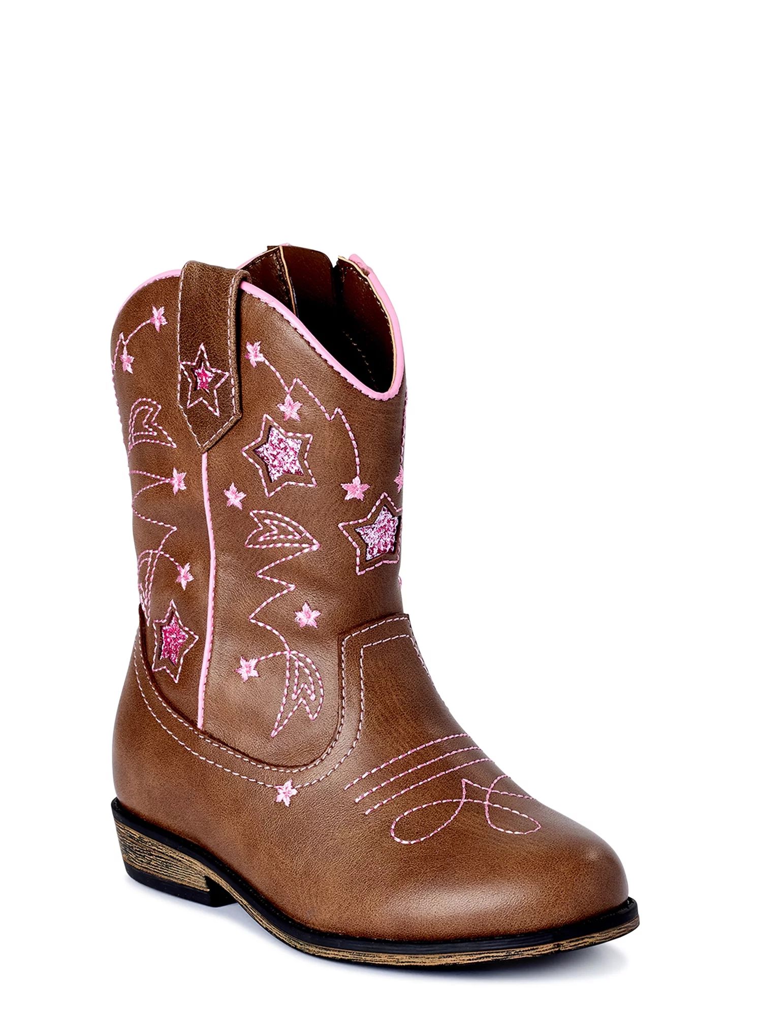 Wonder Nation Classic Western Cowboy Boot (Toddler Girls) | Walmart (US)