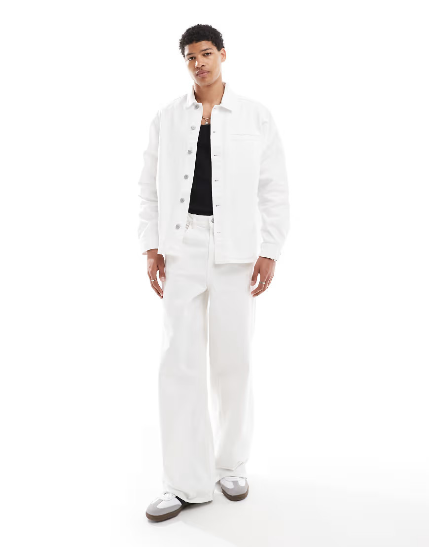 ASOS DESIGN super baggy jeans in white - part of a set | ASOS (Global)