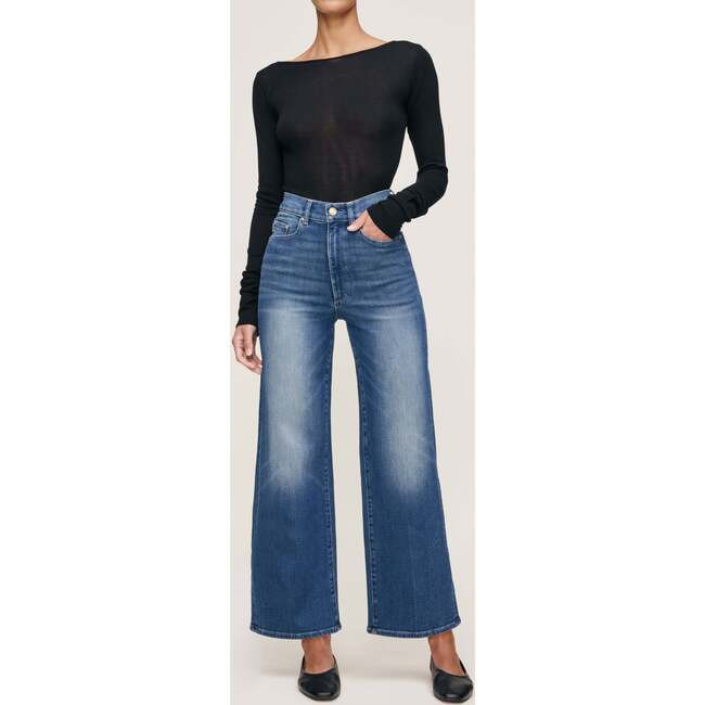 DL1961 | Hepburn Wide Leg Vintage, Oceanside (Blue, Size 30) | Maisonette | Maisonette