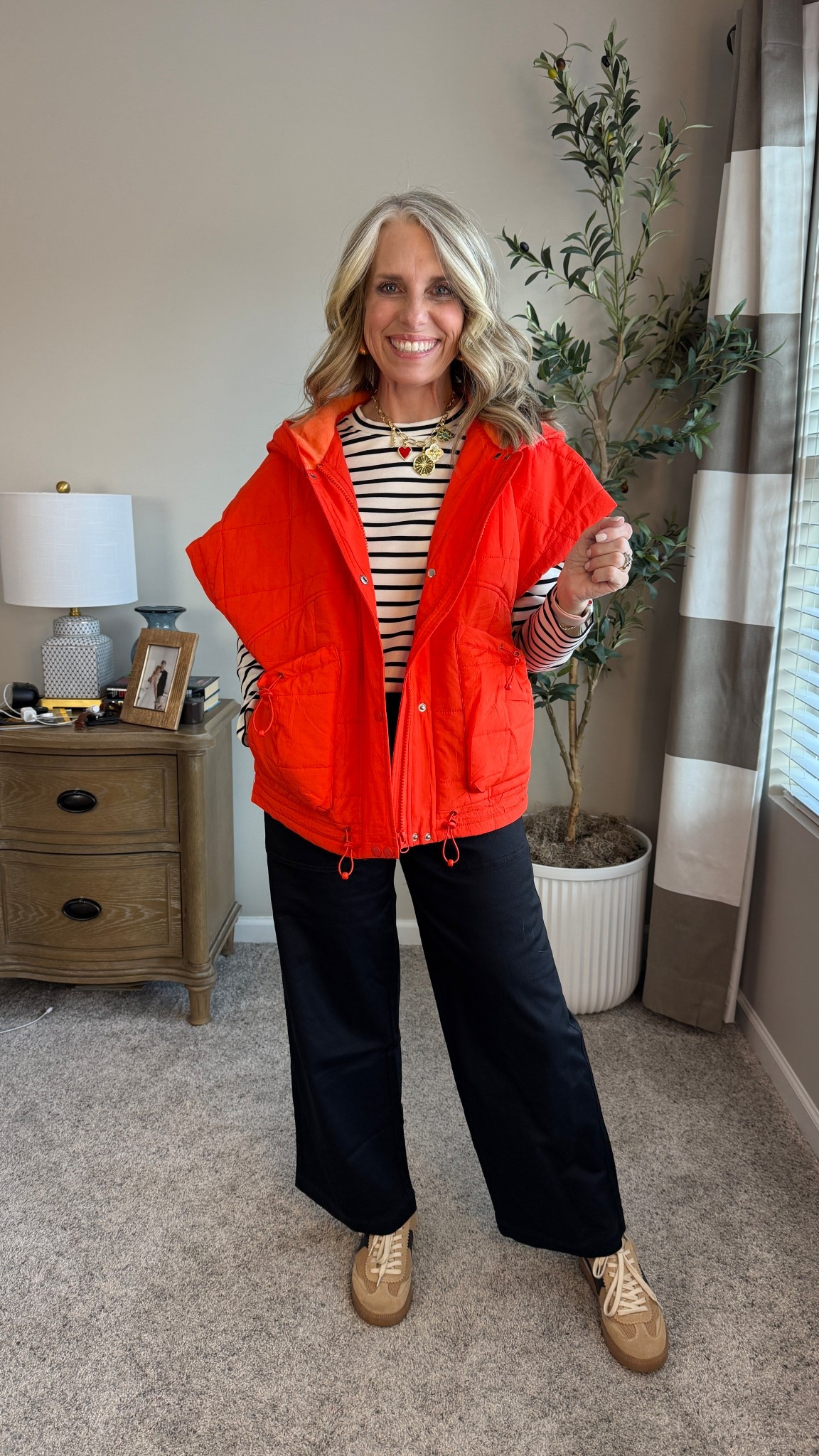 Everyday look. Vest comes in so many colors and the striped shirt is on sale. AirEssentials and so comfy.

#LTKFindsUnder50 #LTKootd #LTKOver40