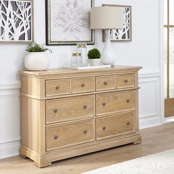 Manor House Contemporary White Oak Dresser by homestyles - Overstock - 31516652 | Bed Bath & Beyond