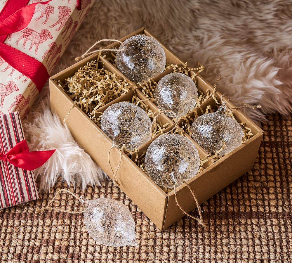 Clear Speckled Ornament Box - Set of 6 | Pottery Barn (US)