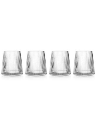 Sullivan Street Fluted Stemless Wine Glasses, Set of 4 | Macy's