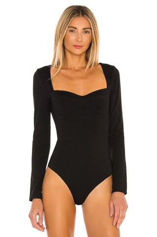 Reagan Bodysuit in Black | Revolve Clothing (Global)