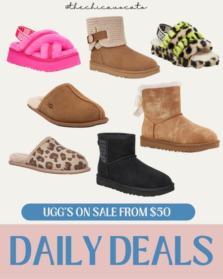 Daily Deals 
Uggs on sale! 

Starting from $50 !! 

#uggs #ugg #onsale #nordstromrack #dailydeals #sale

#LTKSeasonal #LTKsalealert #LTKshoecrush