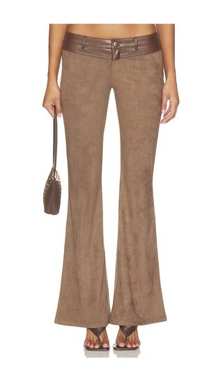 I.AM.GIA Viviane Suede Pant in Chocolate. - size S | Revolve Clothing (Global)