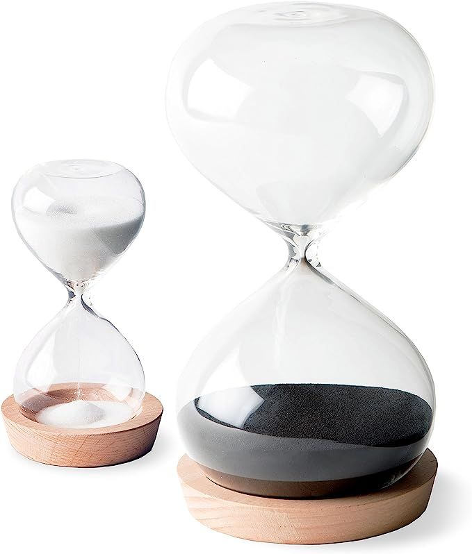 OrgaNice Hourglass Sand Timer - 30 Minute & 5 Minute Timer Set - Improve Productivity & Achieve G... | Amazon (US)