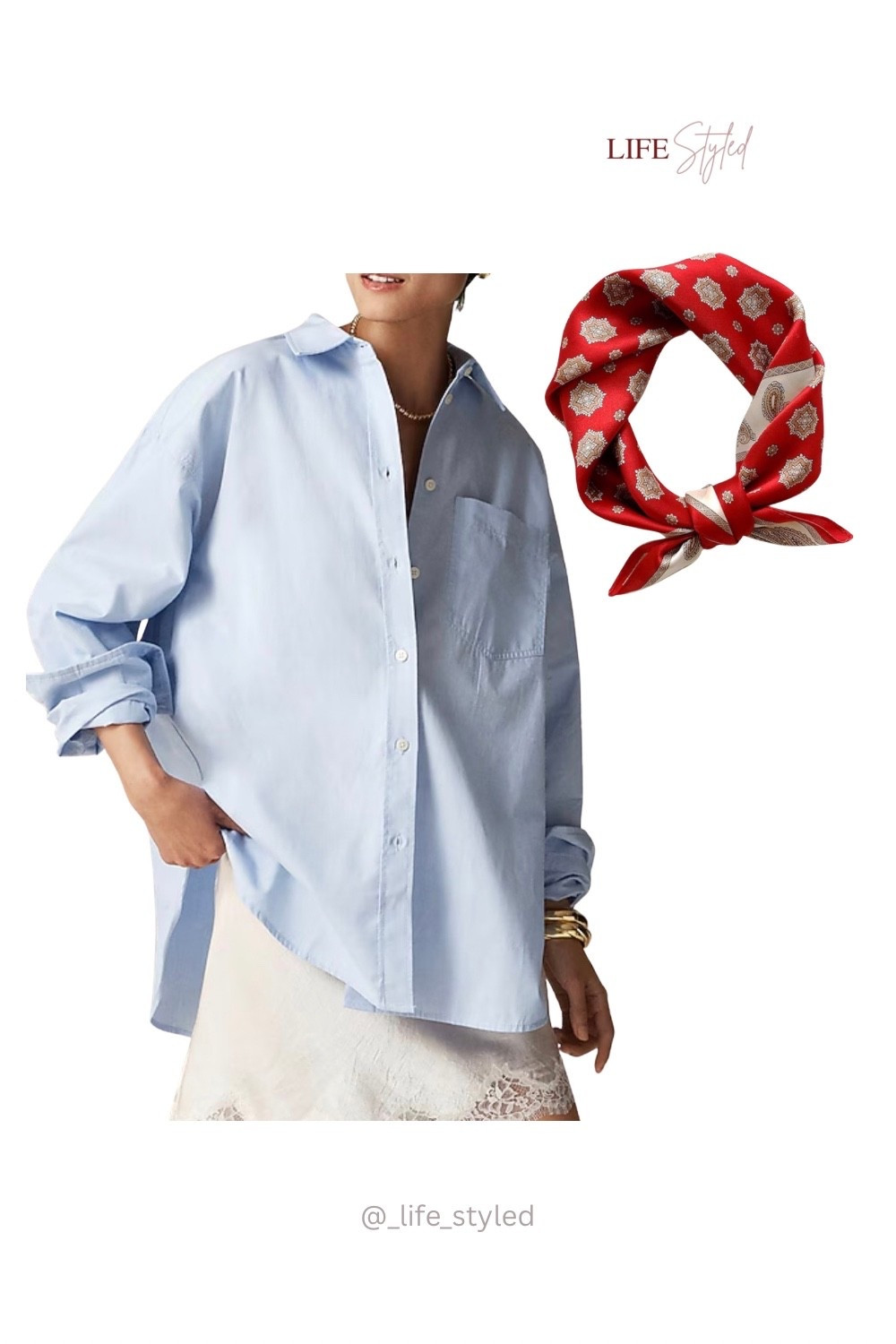 💙 Oversized vibes, 🔴 silk flex—when your dress shirt’s bigger than your plans and your scarf does all the talking. Big energy, cozy fits, ultimate slay.

#LTKU #LTKWorkwear #LTKootd