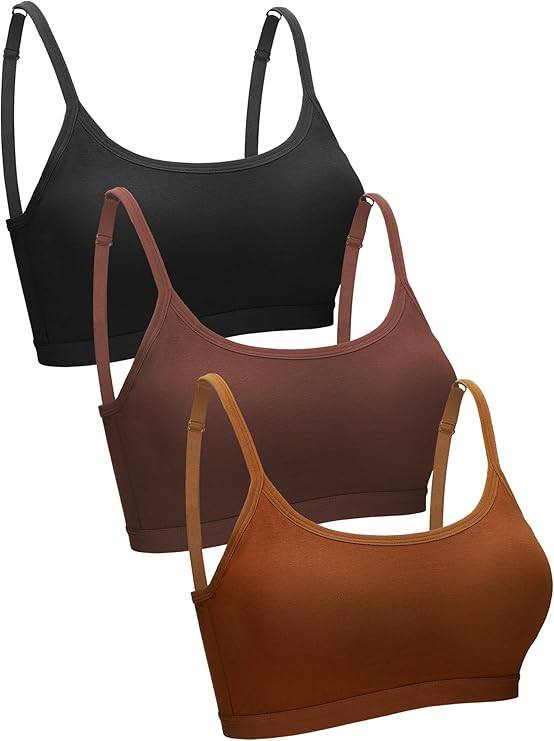 Blulu Mini Camisole Bra Wireless Padded Bra with Adjustable Straps for Women Girls | Amazon (US)