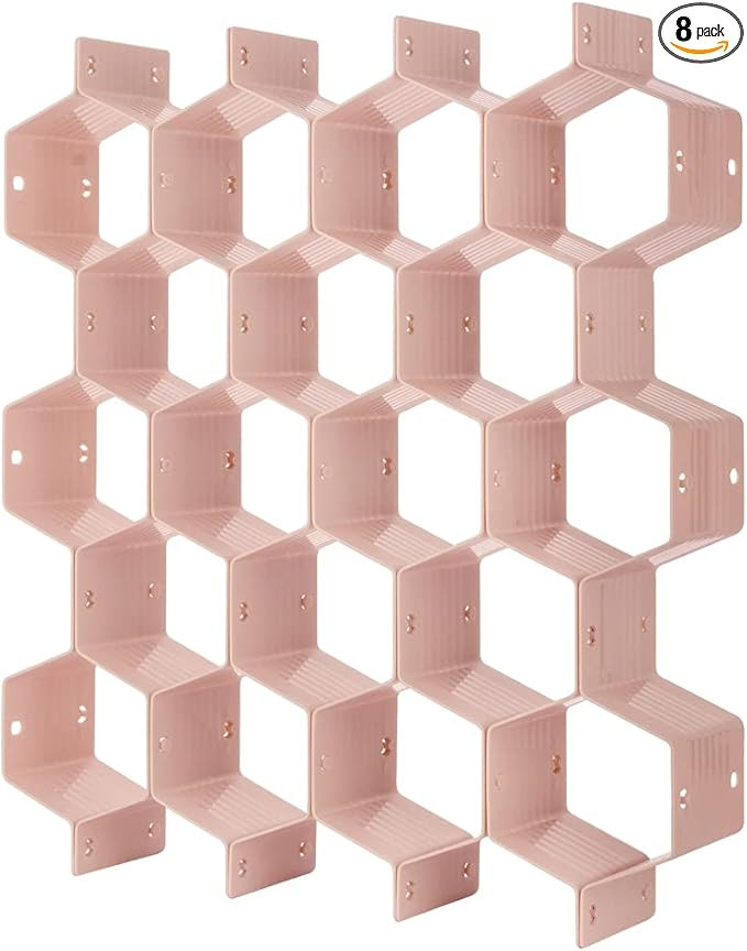 Poeland Drawer Divider Organizer Adjustable DIY Grid Honeycomb Drawer Divider for Underwear Belt ... | Amazon (US)