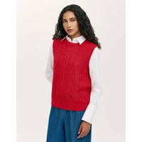 Finery London Pure Cotton Crew Neck Knitted Vest Red | Marks & Spencer (UK)