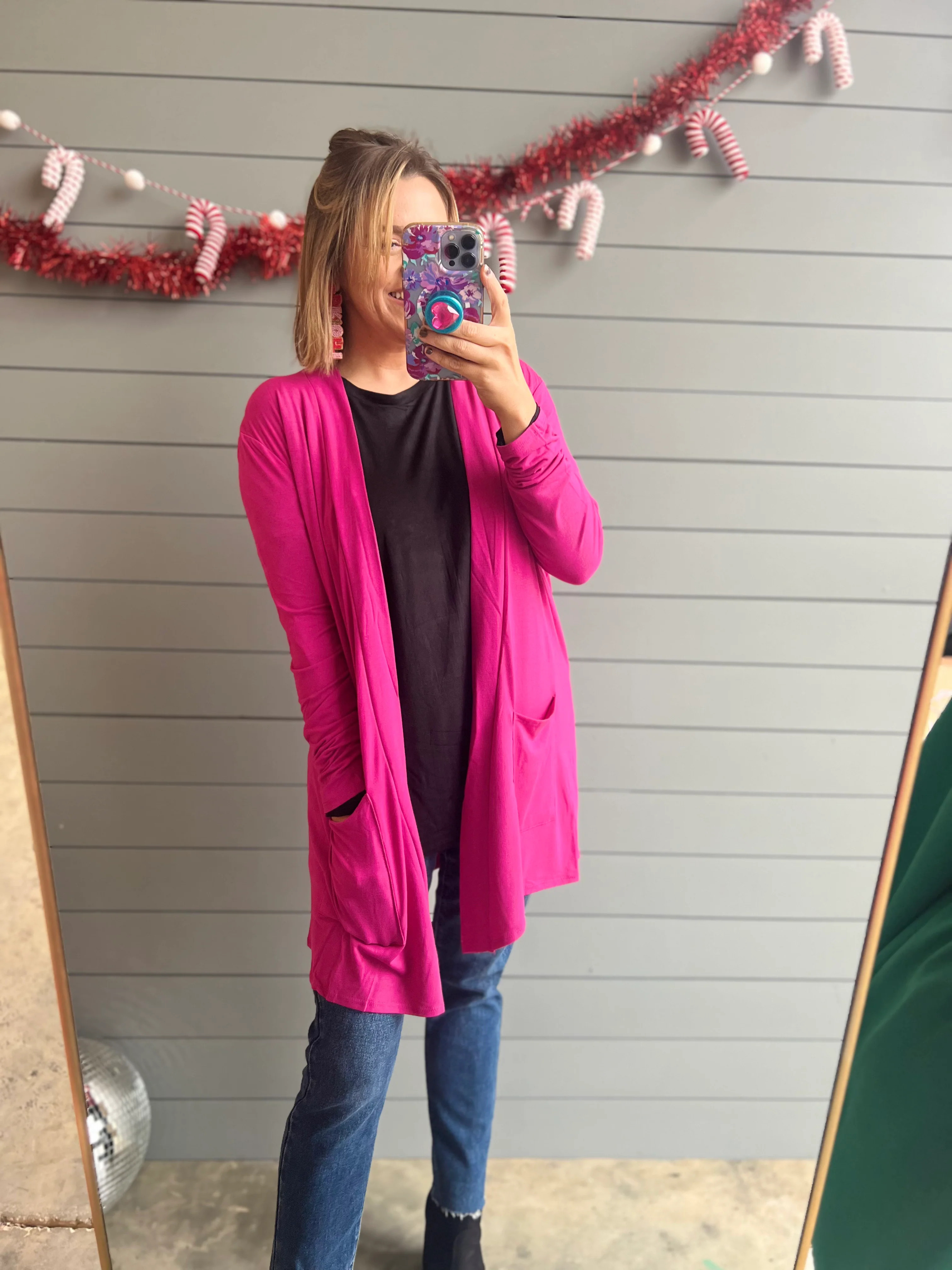 Everyday Magic Cardigan - Magenta | Pink possum