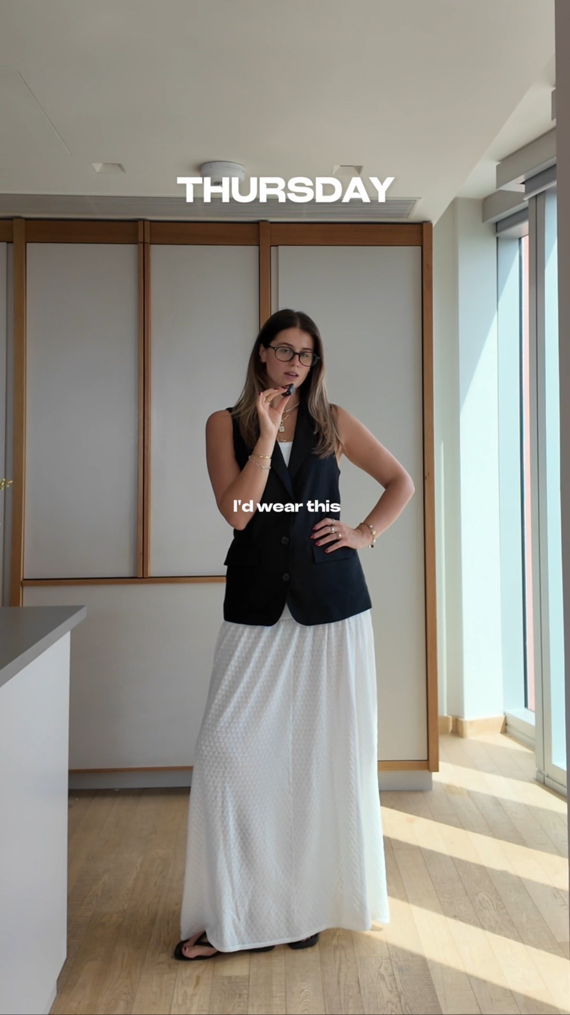 Black linen long line waistcoat, white maxi skirt 

#LTKeurope #LTKsummer #LTKuk