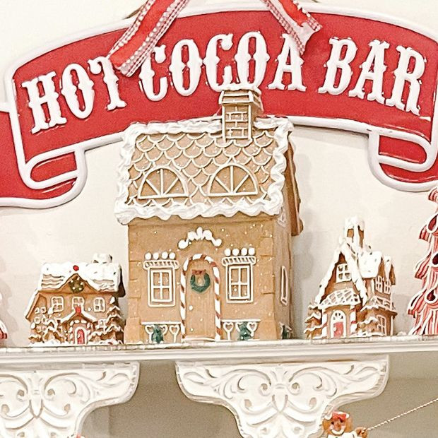 Sparkling Gingerbread Village House | Antique Farm House